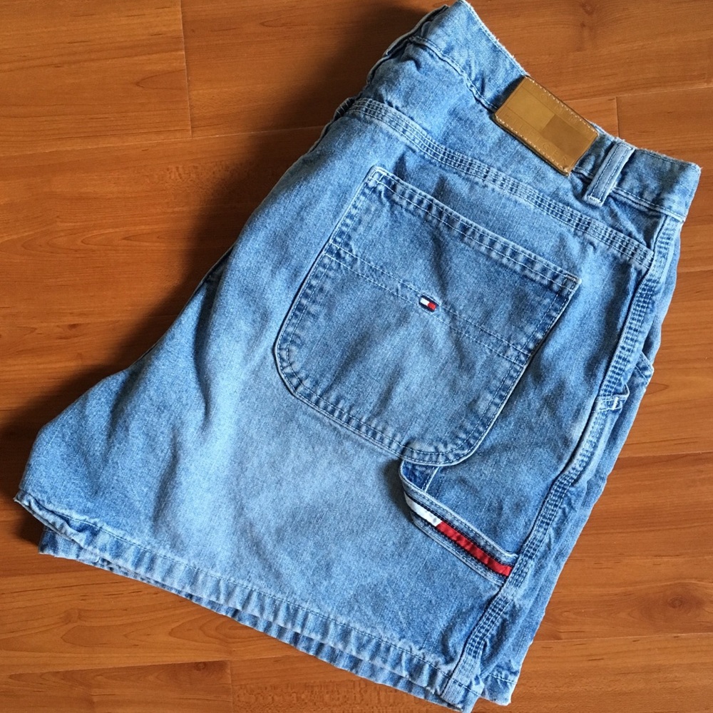 Tommy Hilfiger Embroidered Logo Denim Shorts, 16